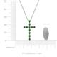 4 - Abha Petite Green Garnet Cross Pendant 