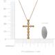 4 - Abha Petite Citrine and Diamond Cross Pendant 