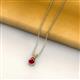 2 - Jassiel 7x5 mm Pear Cut Ruby Double Bail Solitaire Pendant Necklace 