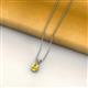 2 - Jassiel 7x5 mm Pear Cut Yellow Sapphire Double Bail Solitaire Pendant Necklace 