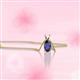 2 - Jassiel 5x3 mm Oval Cut Blue Sapphire Double Bail Solitaire Pendant Necklace 