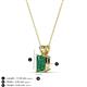 3 - Jassiel 7x5 mm Emerald Cut Emerald Double Bail Solitaire Pendant Necklace 