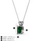 3 - Jassiel 7x5 mm Emerald Cut Lab Created Alexandrite Double Bail Solitaire Pendant Necklace 