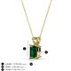 3 - Jassiel 7x5 mm Emerald Cut Lab Created Alexandrite Double Bail Solitaire Pendant Necklace 