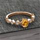 3 - Jiena Desire Oval Cut Citrine and Round Diamond Engagement Ring 