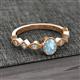 3 - Jiena Desire Oval Cut Aquamarine and Round Diamond Engagement Ring 