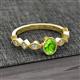 3 - Jiena Desire Oval Cut Peridot and Round Diamond Engagement Ring 