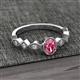 3 - Jiena Desire Oval Cut Pink Tourmaline and Round Diamond Engagement Ring 