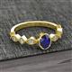 3 - Jiena Desire Oval Cut Blue Sapphire and Round Diamond Engagement Ring 