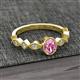 3 - Jiena Desire Oval Cut Pink Sapphire and Round Diamond Engagement Ring 