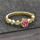 3 - Jiena Desire Oval Cut Pink Tourmaline and Round Diamond Engagement Ring 