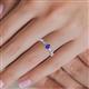 2 - Jiena Desire Oval Cut Iolite and Round Lab Grown Diamond Engagement Ring 