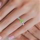2 - Jiena Desire Oval Cut Peridot and Round Lab Grown Diamond Engagement Ring 