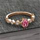 3 - Jiena Desire Oval Cut Pink Tourmaline and Round Lab Grown Diamond Engagement Ring 