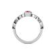 4 - Jenna Desire Oval Cut Pink Tourmaline and Round Lab Grown Diamond Engagement Ring 