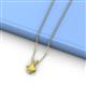 2 - Jassiel 5.00 mm Princess Cut Yellow Sapphire Double Bail Solitaire Pendant Necklace 