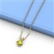 2 - Jassiel 5.00 mm Princess Cut Yellow Diamond Double Bail Solitaire Pendant Necklace 