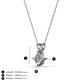 3 - Jassiel 5.00 mm Princess Cut Diamond Double Bail Solitaire Pendant Necklace 