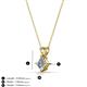 3 - Jassiel 5.00 mm Princess Cut Diamond Double Bail Solitaire Pendant Necklace 