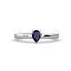 1 - Annora Pear Cut Blue Sapphire Solitaire Engagement Ring 
