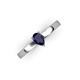 3 - Annora Pear Cut Blue Sapphire Solitaire Engagement Ring 
