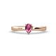 1 - Annora Pear Cut Pink Tourmaline Solitaire Engagement Ring 