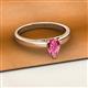 2 - Annora Pear Cut Pink Tourmaline Solitaire Engagement Ring 