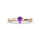 1 - Annora Pear Cut Amethyst Solitaire Engagement Ring 