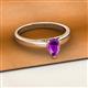 2 - Annora Pear Cut Amethyst Solitaire Engagement Ring 
