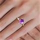 5 - Annora Pear Cut Amethyst Solitaire Engagement Ring 