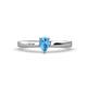 1 - Annora Pear Cut Blue Topaz Solitaire Engagement Ring 