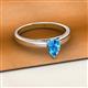 2 - Annora Pear Cut Blue Topaz Solitaire Engagement Ring 