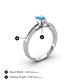 4 - Annora Pear Cut Blue Topaz Solitaire Engagement Ring 