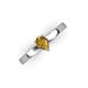3 - Annora Pear Cut Citrine Solitaire Engagement Ring 