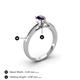 4 - Annora Pear Cut Iolite Solitaire Engagement Ring 