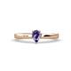 1 - Annora Pear Cut Iolite Solitaire Engagement Ring 