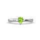 1 - Annora Pear Cut Peridot Solitaire Engagement Ring 