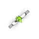 3 - Annora Pear Cut Peridot Solitaire Engagement Ring 