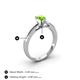 4 - Annora Pear Cut Peridot Solitaire Engagement Ring 