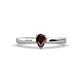 1 - Annora Pear Cut Red Garnet Solitaire Engagement Ring 