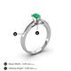 4 - Annora Pear Cut Emerald Solitaire Engagement Ring 