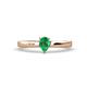 1 - Annora Pear Cut Emerald Solitaire Engagement Ring 