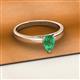 2 - Annora Pear Cut Emerald Solitaire Engagement Ring 