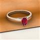 2 - Annora Pear Cut Ruby Solitaire Engagement Ring 