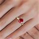 5 - Annora Pear Cut Ruby Solitaire Engagement Ring 