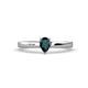 1 - Annora Pear Cut London Blue Topaz Solitaire Engagement Ring 