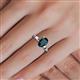 5 - Annora Pear Cut London Blue Topaz Solitaire Engagement Ring 