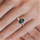 5 - Annora Pear Cut London Blue Topaz Solitaire Engagement Ring 