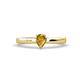 1 - Annora Pear Cut Citrine Solitaire Engagement Ring 