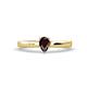 1 - Annora Pear Cut Red Garnet Solitaire Engagement Ring 